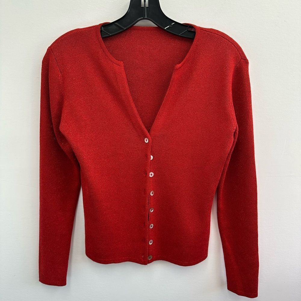 Vintage Jospeh A Silk Knit Twin Set Tank Top and Cardigan Two Piece Set Size S - Picture 12 of 13